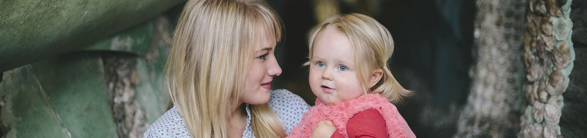 A mother who did not experience maternal stress during her pregnancy with her daughter.